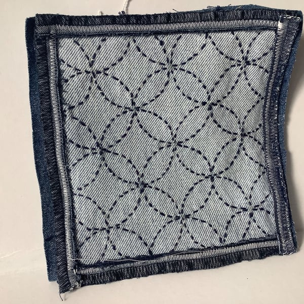 Sashiko stitched patch. 