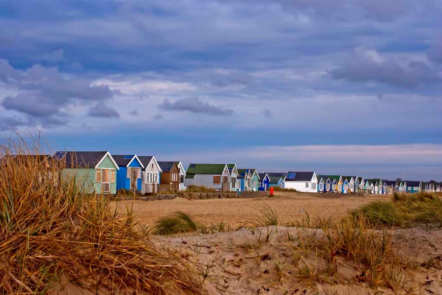 Beach Huts Hengistbury Head Dorset England Photograph Print