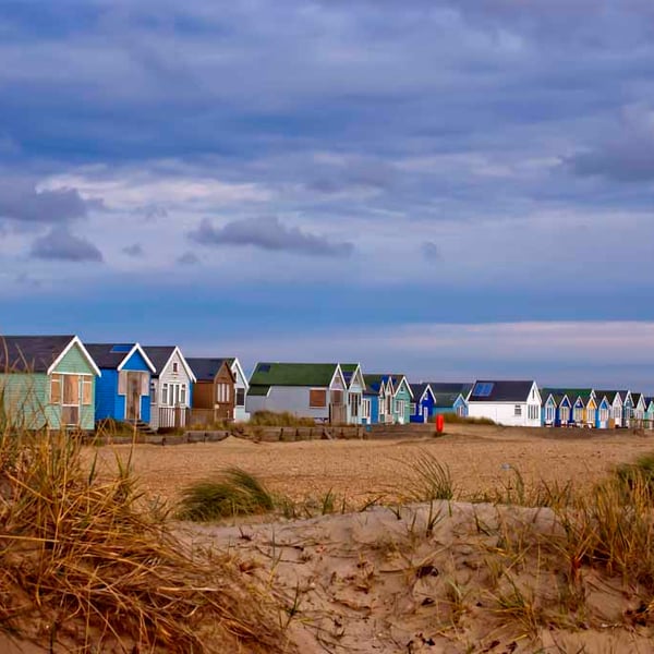 Beach Huts Hengistbury Head Dorset England Photograph Print