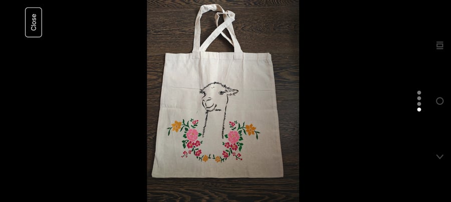 Hand painted tote bag 