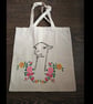Hand painted tote bag 