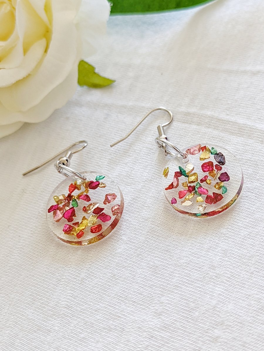 Resin Rainbow Glass Dangles