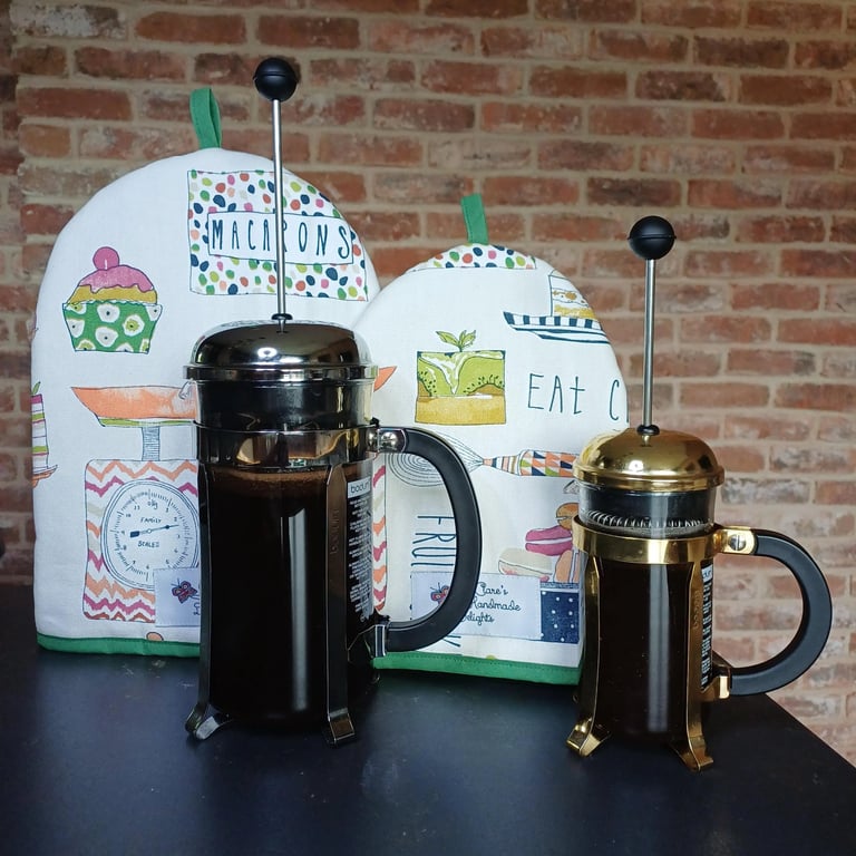 Cafetiere Cosy in Baking Fabric