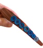 Brown Banana Hair Clip modified with Blue Buttons