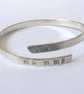 Mummy and Heart Bangle, recycled sterling silver - Image 2