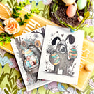 Easter Postcards - Spring Post Cards - Spring Cards - Loveable Monster - 