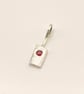 Garnet Silver Textured Pendant  - Image 2