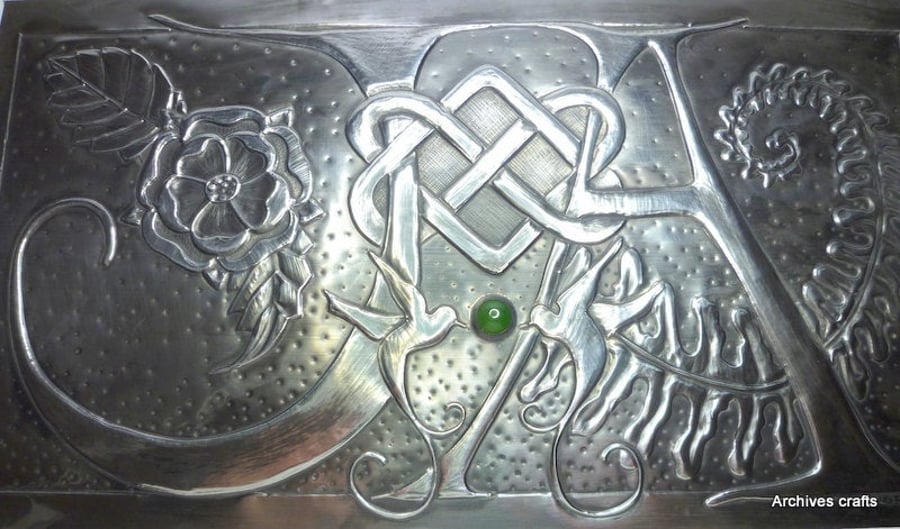 Pewter wedding gift couples initials