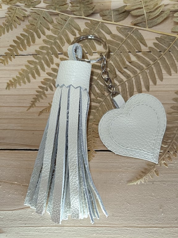 Real leather bag charm 