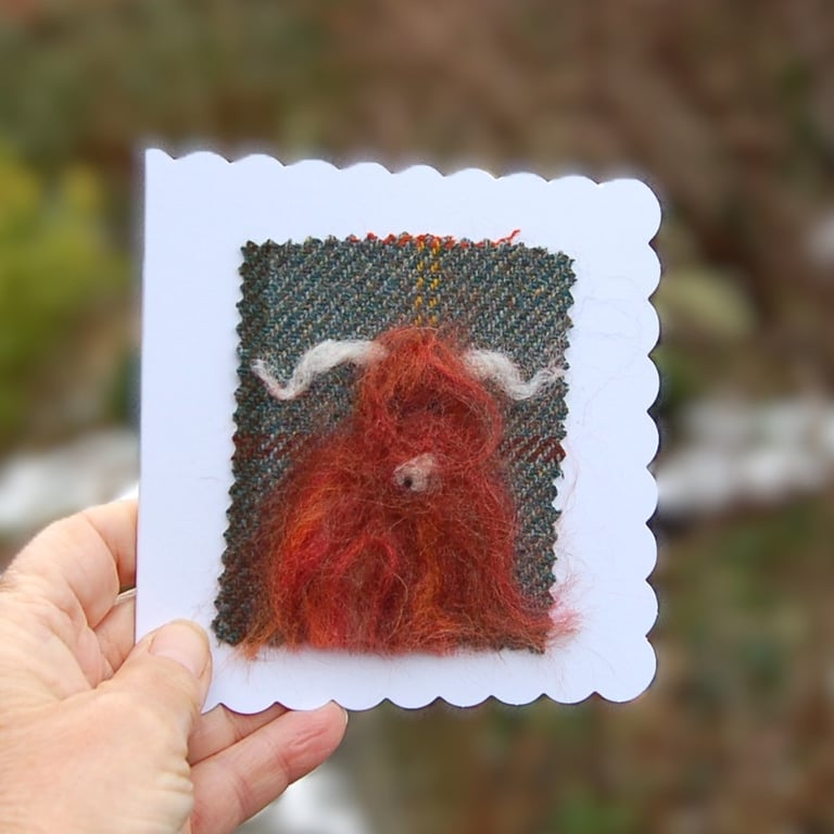 Highland cow greetings card, birthday card, Sympathy card, thank you card