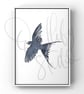 Watercolour Print Swallows Vickers - Image 1
