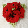 +Miniature poppies - brooch+