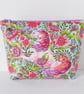 Large zipped pouch, project bag, cosmetic bag, unicorn floral - Image 2
