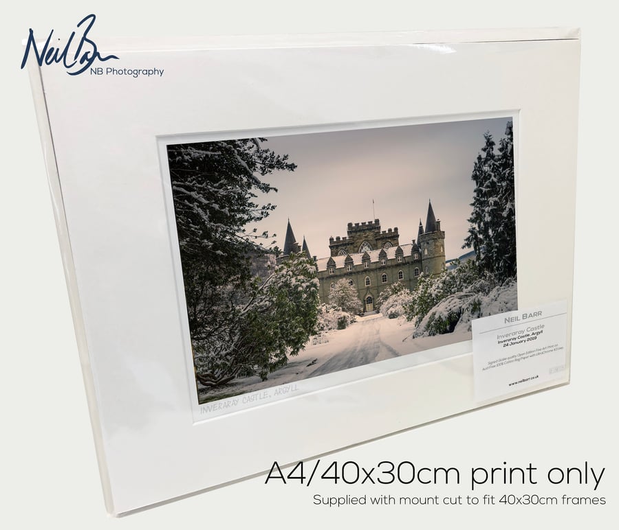 Inveraray Castle Argyll Scotland - A4 (40x30cm) Unframed Print