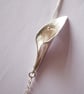 Silver Calla Lily Necklace, Handmade Silver Flower Pendant - Image 5