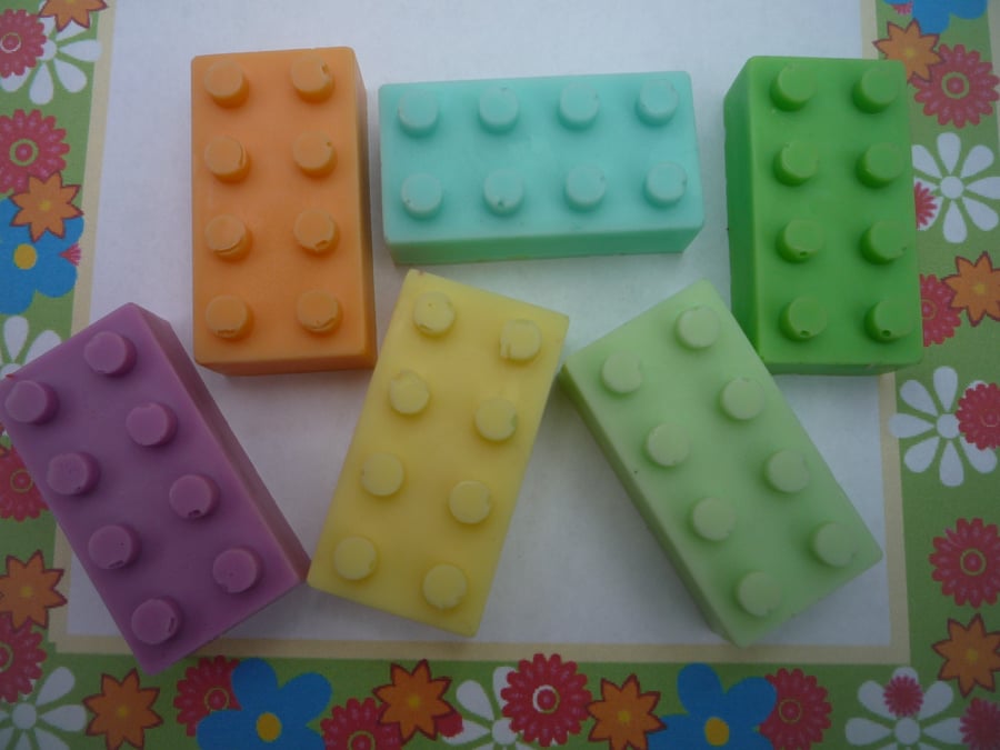 lego bricks blocks novelty soaps x 4