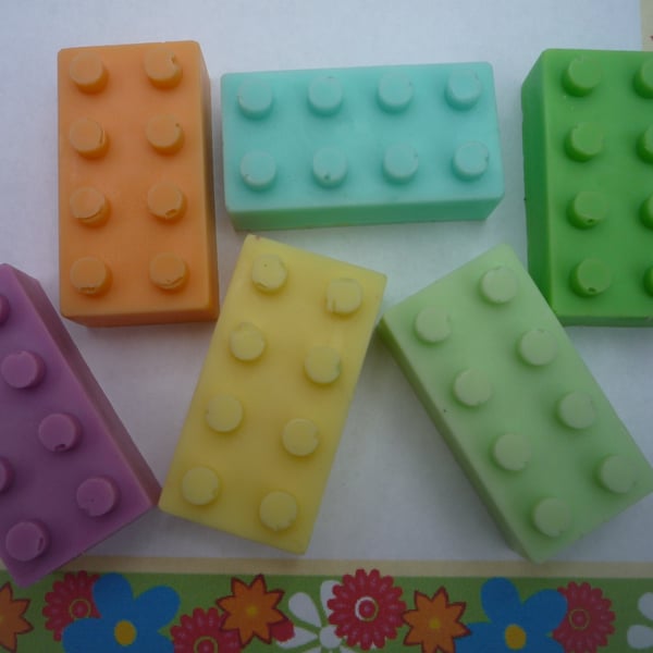 lego bricks blocks novelty soaps x 4