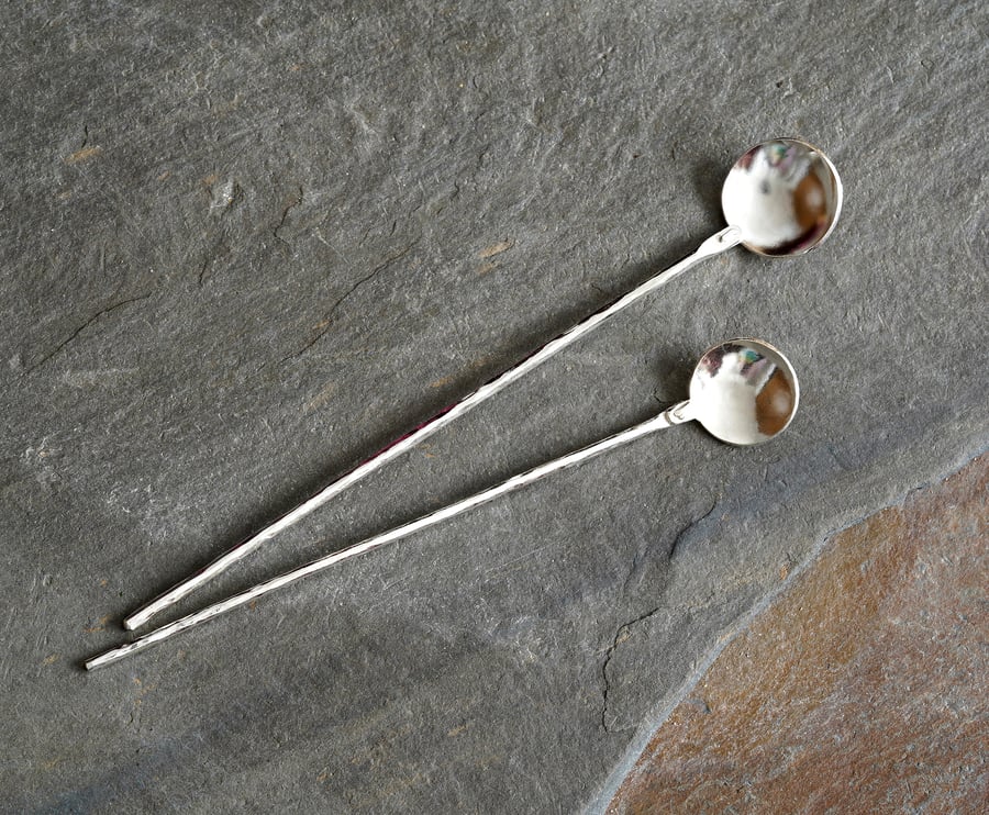 Rustic Coffee Spoon in Solid 925 Sterling Silver