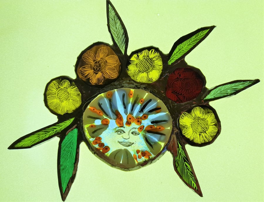 Contemporary Stained Glass - Darling Bud with Happy Smile 