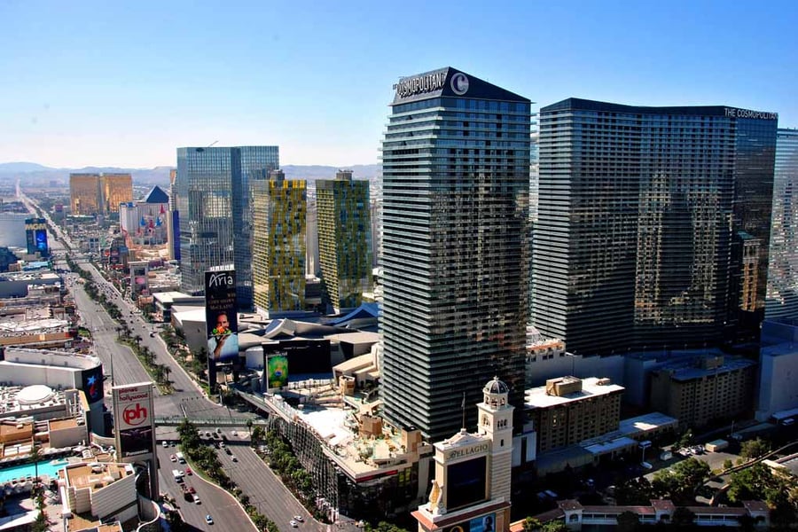 Las Vegas Strip Skyline Cityscape United States Of America Photograph Print