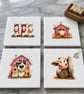 Down on the Farm Ceramic Coasters (Set of 4)
