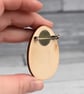 Dragon's egg pyrography brooch. Baby dragon hatching pin. - Image 3