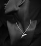 Sterling silver blue mussel shell pendant - Image 1