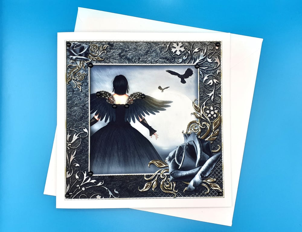 Gothic Birthday Card - 20x20cms, 8x8inches, Wife, Sister, Granddaughter, Friend