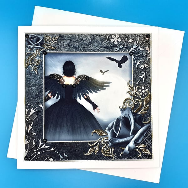 Gothic Birthday Card - 20x20cms, 8x8inches, Wife, Sister, Granddaughter, Friend