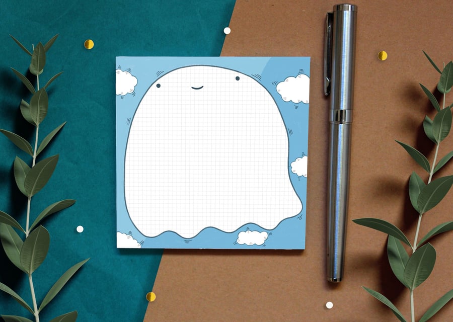 Ghosty Notepad , Tear off notepad , Halloween notepad , To do list , illustrated