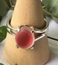 Handcrafted Sterling Silver Seaham Multi Sea Glass Ring – Rare Pinks & White.  - Image 3