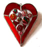 Heart Suncatcher Stained Glass Red Abstract 022 - Image 8