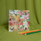 Square Hardcover Sketchbook with Spring Meadow Design