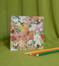 Square Hardcover Sketchbook with Spring Meadow Design - Image 1