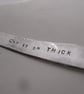 Lay it on thick, vintage spreader, red handle, handstamped - Image 2