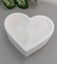 White Heart Twin Compartment Trinket Dish - Double Ring Bowl Jewellery Tray - Image 8