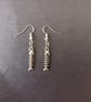 Silver fish bones dangle earrings  - Image 3
