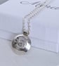 Sterling silver curl pendant - 18" belcher chain - Image 3