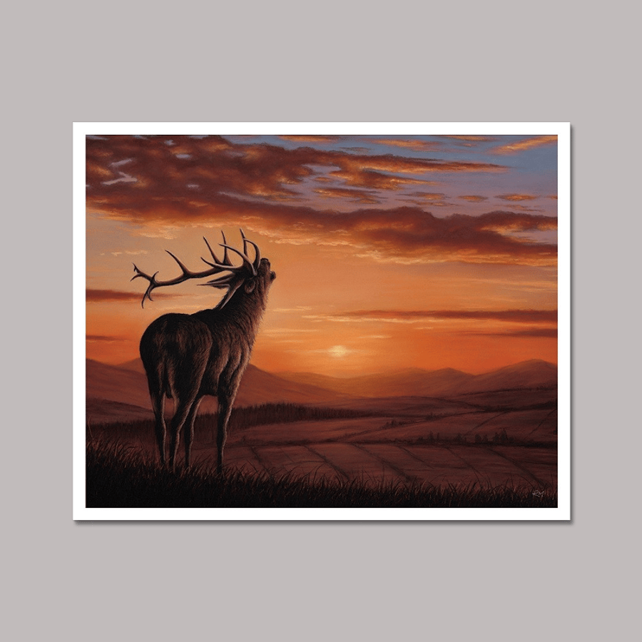 Fine art giclée print of a deer.