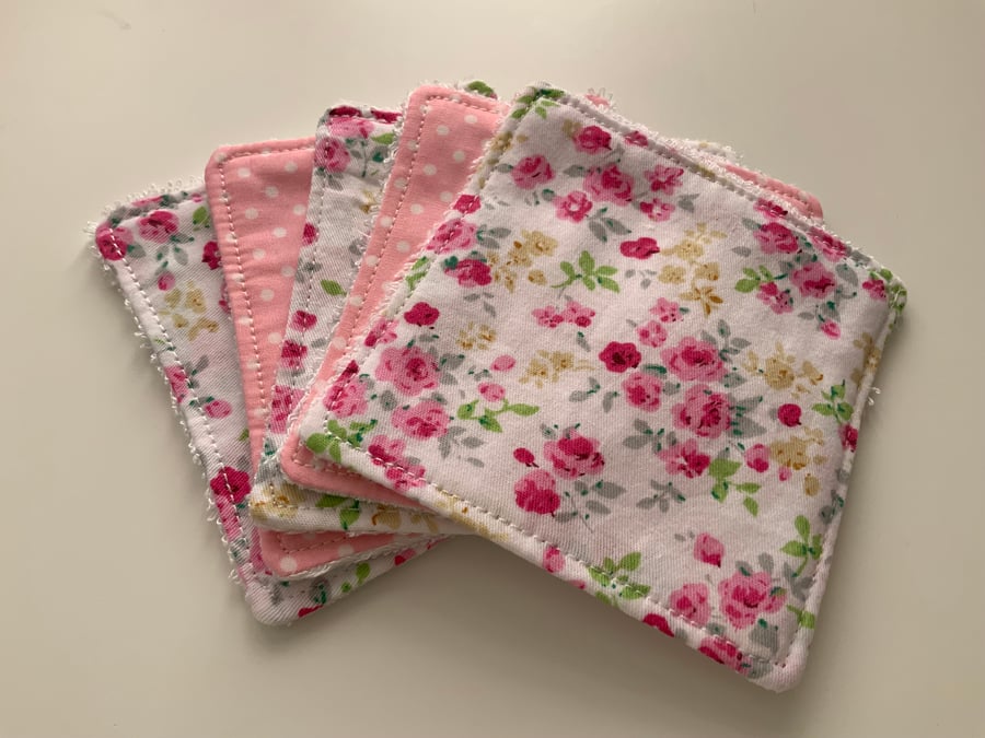 Reusable Bamboo Towelling Cotton Face Wipes, Eco friendly, Washable, Make up pad