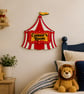 Personalised Circus Name Sign Kids Bedroom Door Sign - Image 4