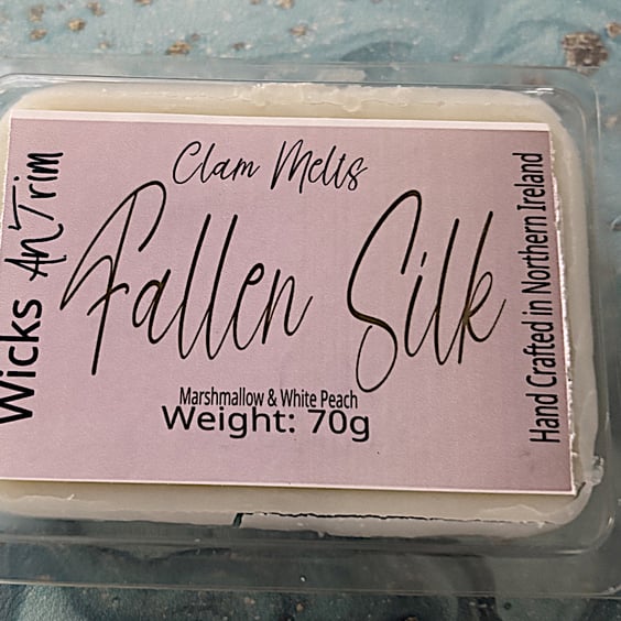 Fallen Silk Highly Scented Hand Crafted Soy Wax Clam Melts