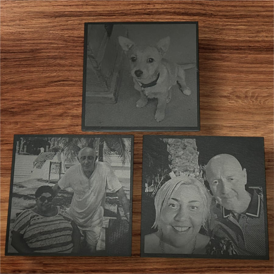 Photo Engraved Slate Coasters