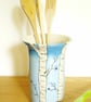 Large Vase - Birch Trees, Sky and Birds - Image 5