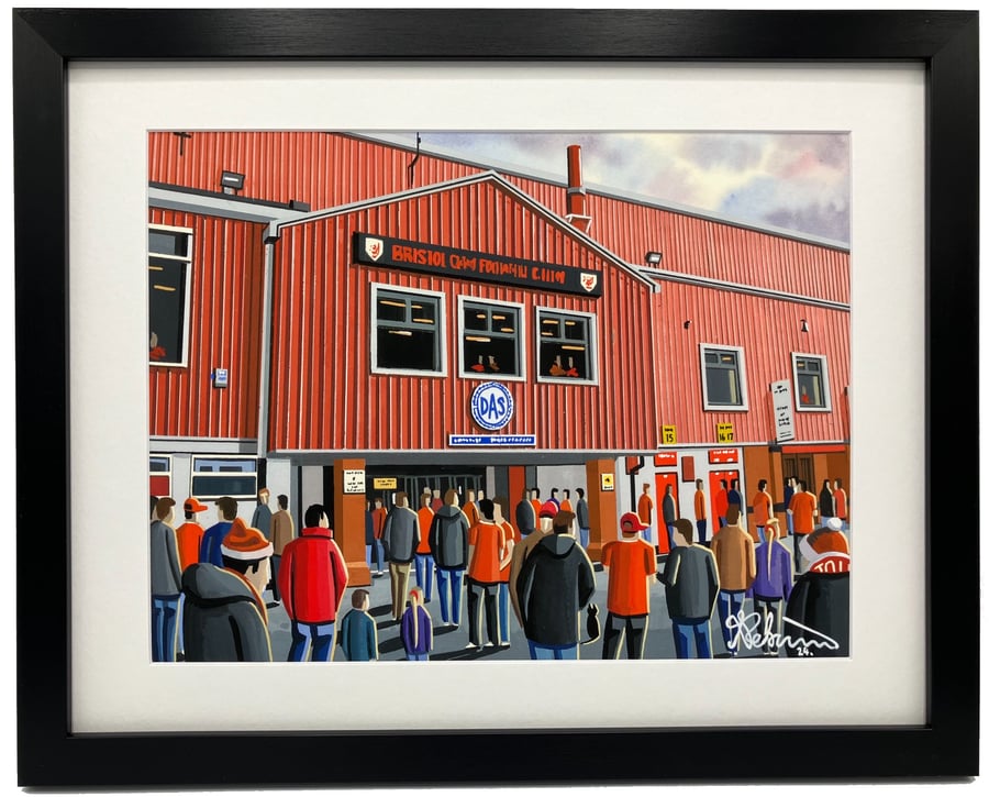 Bristol C. Framed & Unframed Art Print, City Football Club FC, Ashton Gate Gift