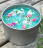 Soy Wax Candle in a Tin with Confetti-Style Decoration - Sea Salt Scent - Image 7