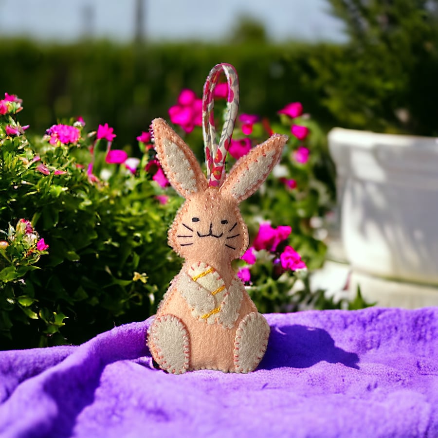 Gender Neutral Gift Idea Hanging Rabbit Decoration 