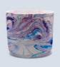 Blue, Lilac and Purple Plant Pot - Marbled Large Round Planter - Image 6