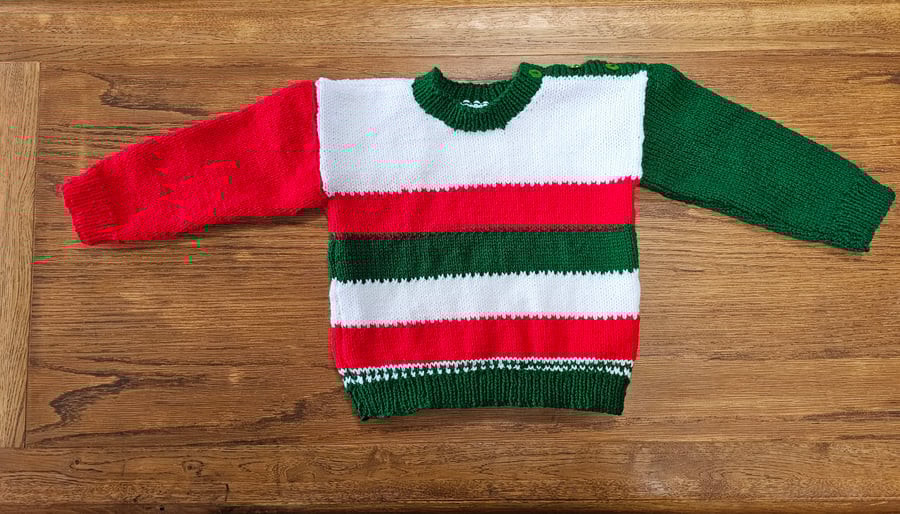 Diane's Festive Colour Block Christmas Jumper (Age 7-8 years)