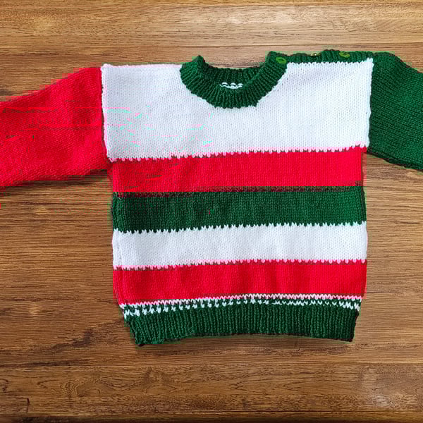 Diane's Festive Colour Block Christmas Jumper (Age 7-8 years)
